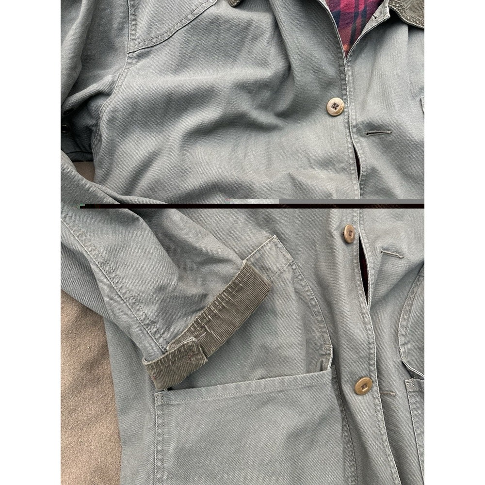 LL Bean Men's Original Field Coat Cotton flannel-Lined Size XXL Olive Green - Picture 5 of 10